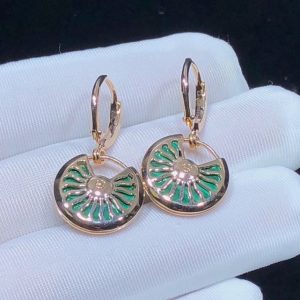 Bông Tai Cartier Amulette Đá Quý Kim Cương Vàng Hồng 18K Chế Tác (2)