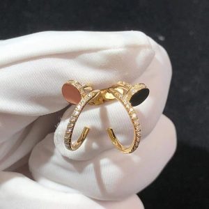 Bông Tai Cartier Juste Un Clou Chế Tác Vàng Hồng 18K Đính Kim Cương Tự Nhiên (2)