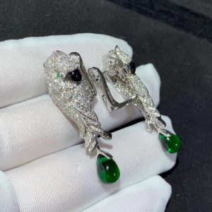 Bông Tai Cartier Les Oiseaux Libérés Chế Tác Kim Cương Tự Nhiên Vàng Trắng 18K (2)