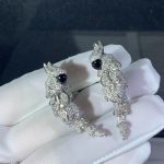 Bông Tai Cartier Les Oiseaux Libérés Chế Tác Vàng Trắng 18K Đính Kim Cương Tự Nhiên (2)