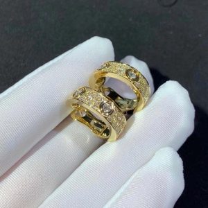 Bông Tai Cartier Love Chế Tác Vàng 18K Đính Kim Cương Tự Nhiên (2)