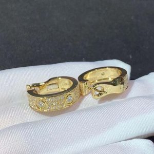 Bông Tai Cartier Love Chế Tác Vàng 18K Đính Kim Cương Tự Nhiên (2)