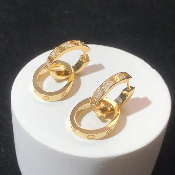 Bông Tai Cartier Love Kim Cương Tự Nhiên Vàng 18K Tuỳ Chỉnh (2)