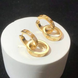 Bông Tai Cartier Love Kim Cương Tự Nhiên Vàng 18K Tuỳ Chỉnh (2)