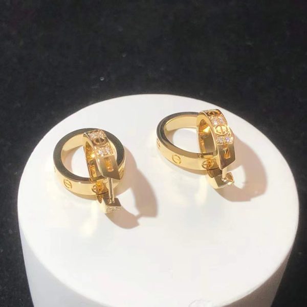 Bông Tai Cartier Love Kim Cương Tự Nhiên Vàng 18K Tuỳ Chỉnh (2)