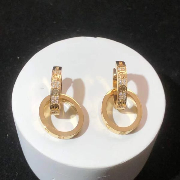 Bông Tai Cartier Love Kim Cương Tự Nhiên Vàng 18K Tuỳ Chỉnh (2)