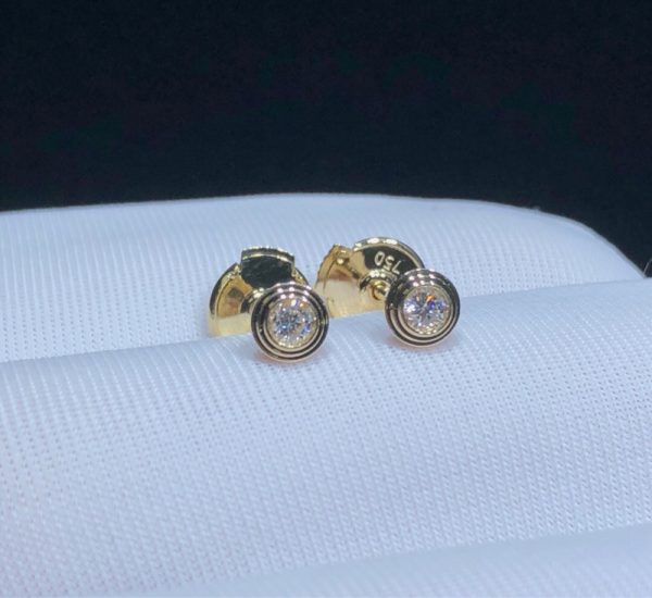 Bông Tai Cartier Nữ Chế Tác Vàng 18K Kim Cương Tự Nhiên (3)