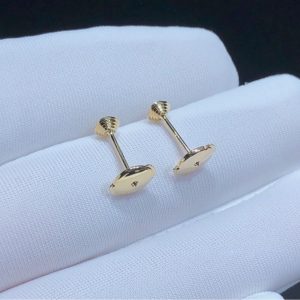 Bông Tai Cartier Nữ Chế Tác Vàng 18K Kim Cương Tự Nhiên (3)