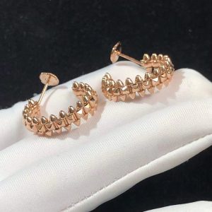 Bông Tai Cartier Nữ Chế Tác Vàng Hồng 18K (2)