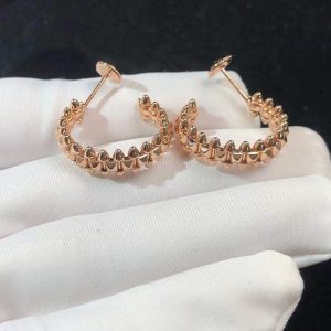 Bông Tai Cartier Nữ Chế Tác Vàng Hồng 18K (2)