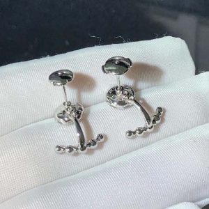 Bông Tai Cartier Nữ Chế Tác Vàng Trắng 18K Đính Kim Cương Tự Nhiên (2)