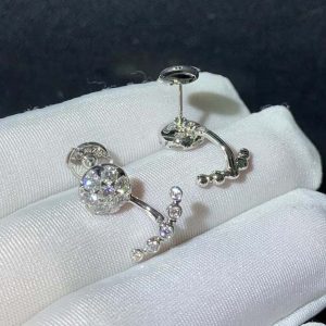 Bông Tai Cartier Nữ Chế Tác Vàng Trắng 18K Đính Kim Cương Tự Nhiên (2)