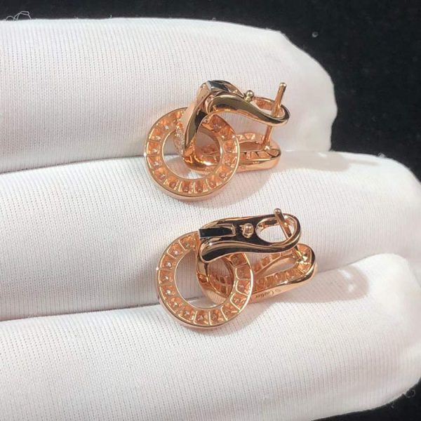 Bông Tai Nữ Cartier Agrafe Chế Tác Vàng Hồng 18K Kim Cương Tự Nhiên (2)