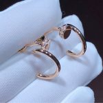 Bông Tai Nữ Cartier Juste Un Clou Chế Tác Vàng Hồng 18K Đính Kim Cương (2)
