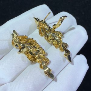 Bông Tai Nữ Cartier Les Oiseaux Libérés Chế Tác Mã Não Kim Cương Tự Nhiên 18K Gold (2)