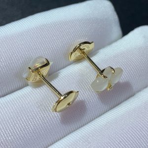 Bông Tai Nữ Chế Tác Caresse D'Orchidees Par Cartier Đá Quý Vàng 18K (2)