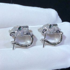 Bông Tai Nữ Panthère De Cartier Kim Cương Tự Nhiên Vàng Trắng 18K Chế Tác (2)