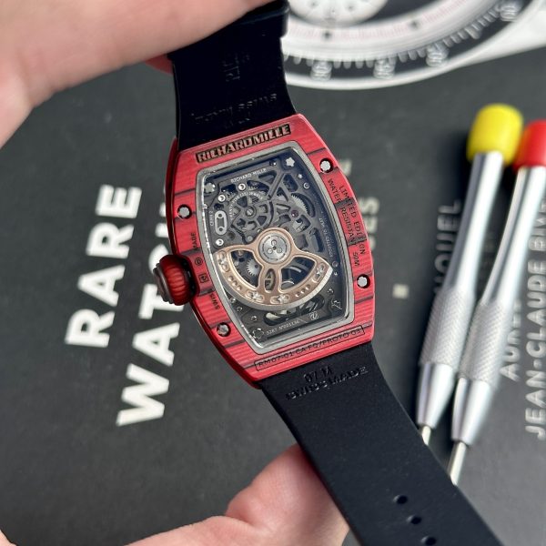 Đồng Hồ Nữ Richard Mille RM07-01 Chế Tác Vỏ Carbon Màu Đỏ 32x46mm (2)