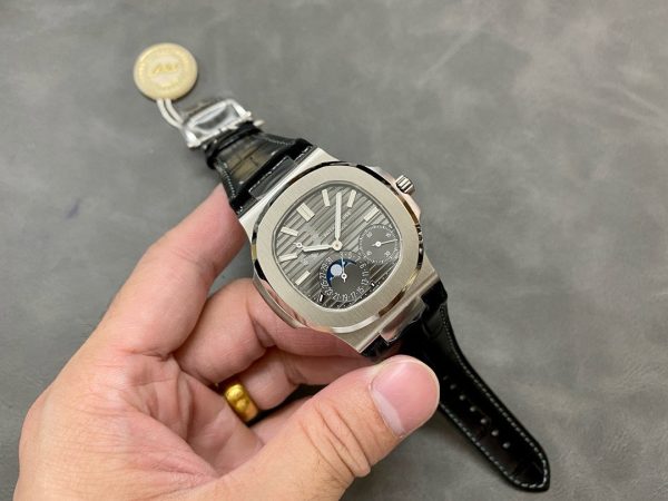 Đồng Hồ Patek Philippe Rep 11 Nautilus 5712 Mặt Xám Khói Nhà Máy PPF 40mm (6)