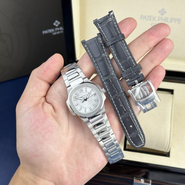 Đồng Hồ Patek Philippe Replica 11 Nautilus 7010 Nữ Mặt Trắng 32mm (6)