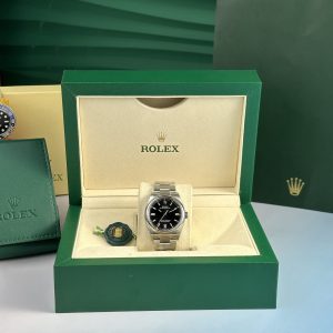 Đồng Hồ Rolex Chế Tác Oyster Perpetual 126000 Nhà Máy Clean Mặt Đen 36mm (9)