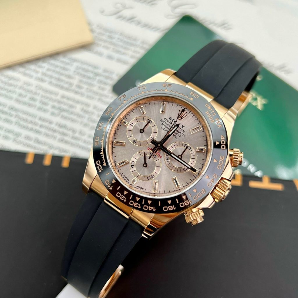 Đồng Hồ Rolex Daytona 116515LN Nam Bọc Vàng Hồng 18K Nhà Máy BT