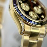 Đồng Hồ Rolex Daytona Rainbow Bọc Vàng Độ Moissanite Đá Quý Tổng Hợp 40mm (11)
