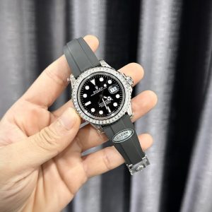 Đồng Hồ Rolex Yacht-Master Đính Kim Cương Moissanite Clean Factory 40mm (7)