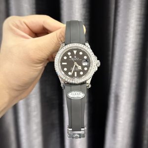 Đồng Hồ Rolex Yacht-Master Đính Kim Cương Moissanite Clean Factory 40mm (7)