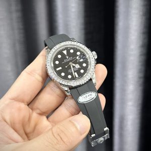 Đồng Hồ Rolex Yacht-Master Đính Kim Cương Moissanite Clean Factory 40mm (7)