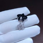 Nhẫn Caresse D'Orchidees Par Cartier Chế Tác Mã Não Kim Cương Vàng Trắng 18K (2)
