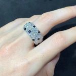 Nhẫn Cartier Chế Tác Kim Cương Mã Não Tự Nhiên Vàng Trắng 18K (2)