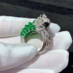 Nhẫn Cartier Les Oiseaux Libérés Chế Tác Đá Quý Kim Cương Tự Nhiên Vàng Trắng 18K (2)