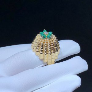 Nhẫn Chế Tác Cactus De Cartier Kim Cương Tự Nhiên Vàng 18K (2)