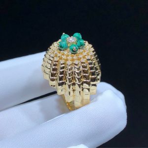 Nhẫn Chế Tác Cactus De Cartier Kim Cương Tự Nhiên Vàng 18K (2)