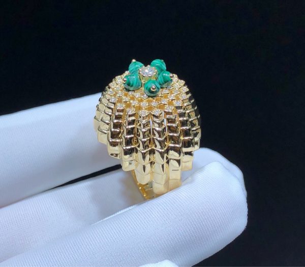 Nhẫn Chế Tác Cactus De Cartier Kim Cương Tự Nhiên Vàng 18K (2)