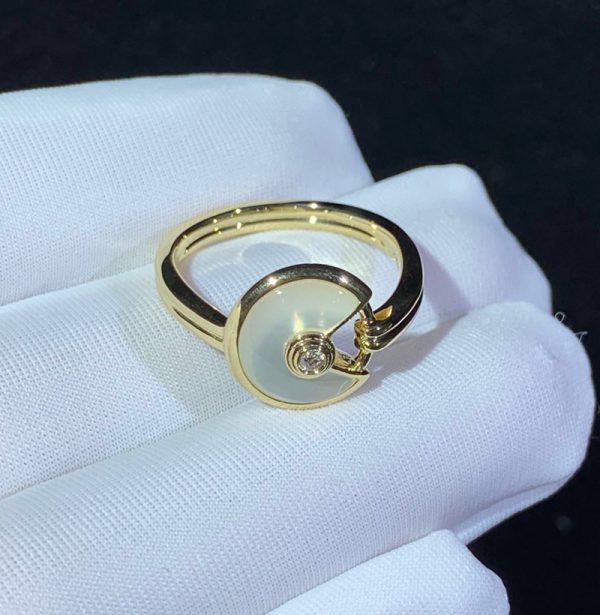 Nhẫn Nữ Cartier Amulette Chế Tác Đá Quý Kim Cương Vàng 18K (2)