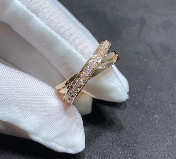 Nhẫn Nữ Cartier Chế Tác Kim Cương Tự Nhiên Vàng Hồng 18K (2)