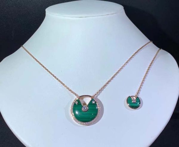 Vòng Cổ Amulette De Cartier Chế Tác Đá Quý Kim Cương Tự Nhiên Vàng Hồng 18K (2)