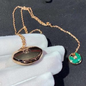 Vòng Cổ Amulette De Cartier Chế Tác Đá Quý Kim Cương Tự Nhiên Vàng Hồng 18K (2)