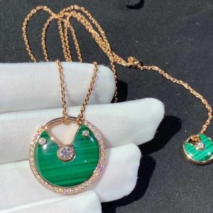 Vòng Cổ Amulette De Cartier Chế Tác Đá Quý Kim Cương Tự Nhiên Vàng Hồng 18K (2)