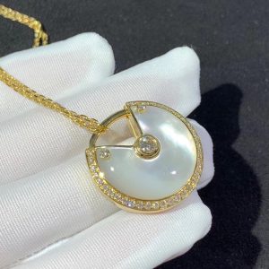 Vòng Cổ Amulette De Cartier Chế Tác Kim Cương Xà Cừ Tự Nhiên Vàng 18K (2)