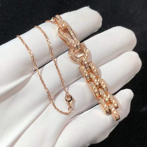 Vòng Cổ Cartier Agrafe Chế Tác Kim Cương Tự Nhiên Vàng Hồng 18K (2)