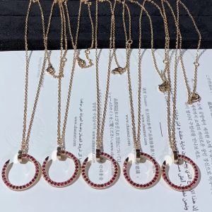 Vòng Cổ Cartier Juste Un Clou Chế Tác Đá Ruby Tự Nhiên Vàng Hồng 18K (2)