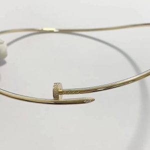 Vòng Cổ Cartier Juste Un Clou Chế Tác Vàng Hồng 18K Đính Kim Cương Tự Nhiên (2)