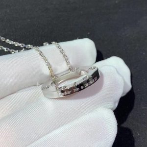 Vòng Cổ Cartier Love Chế Tác Vàng Trắng 18K Đính Kim Cương Tự Nhiên (2)