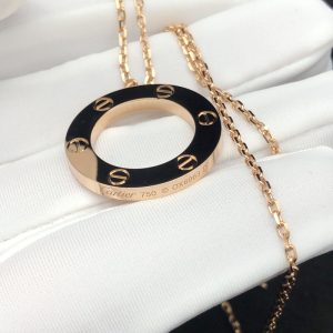 Vòng Cổ Cartier Love Vàng Hồng 18K Tuỳ Chỉnh (2)