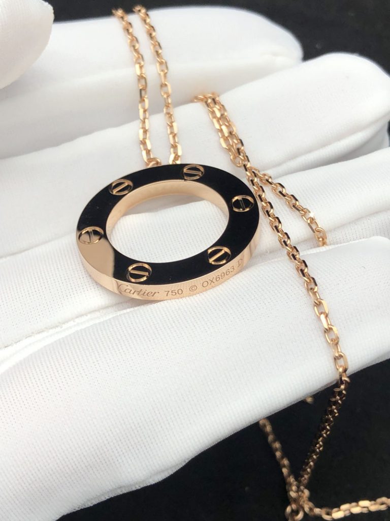 Vòng Cổ Cartier Love Vàng Hồng 18K Tuỳ Chỉnh (2)