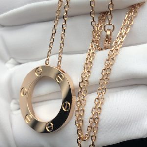 Vòng Cổ Cartier Love Vàng Hồng 18K Tuỳ Chỉnh (2)