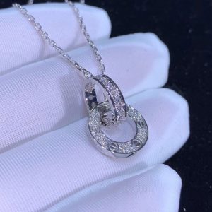 Vòng Cổ Cartier Love Vàng Trắng 18K Kim Cương Tự Nhiên Chế Tác (2)